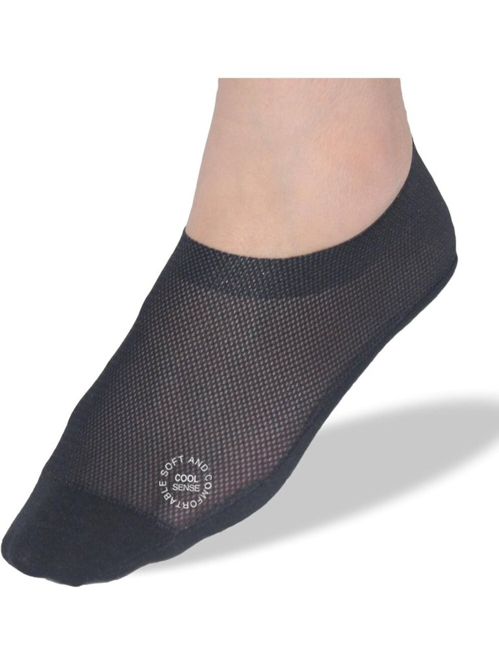 🧦Women‘s Black Grey 3 pairs Cool Sense Thin Non-Slip Nylon Diabetics Socks